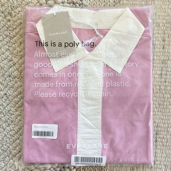 NWT Everlane The Organic Cotton Polo Short Sleeve Mini Shirt Dress Size Medium - Picture 6 of 7